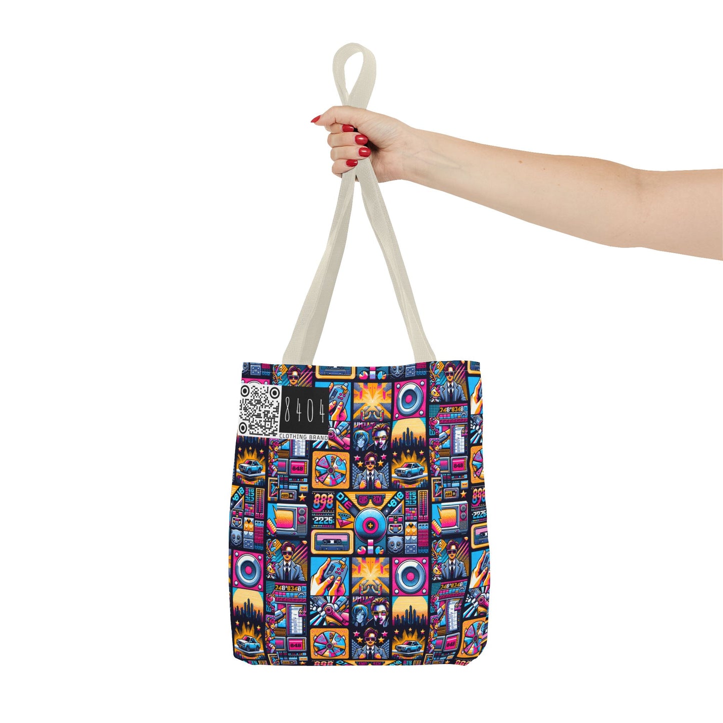 Digital Pop Culture Mashup Maximalist Pop Tote Bag - 8404 Design-52