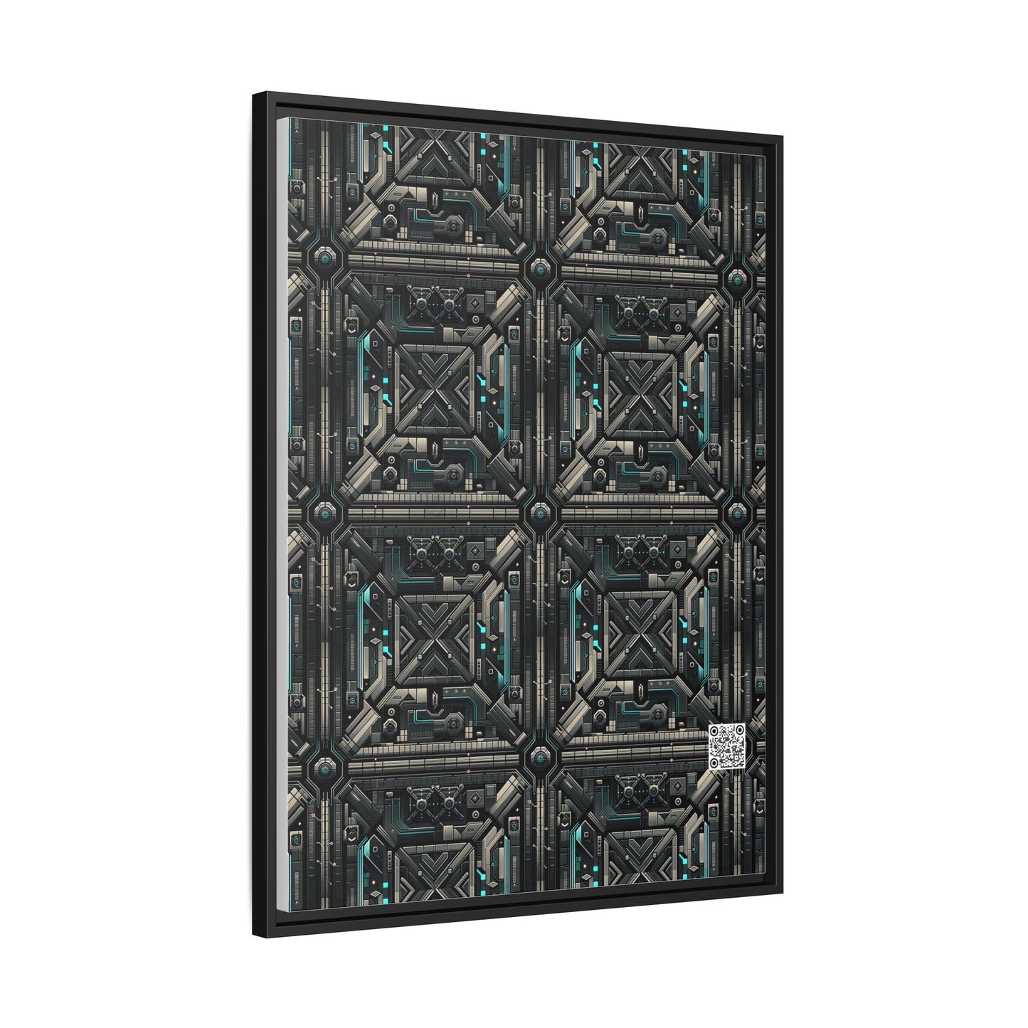 Tech Noir Futuristic Tech Aesthetic with a Dark Twist Matte Canvas, Framed (multi-color) - 8404 Design-59 A