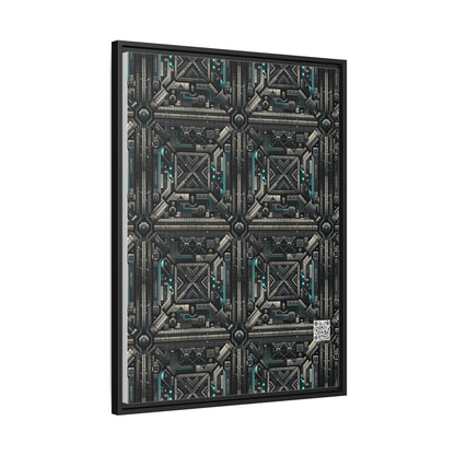 Tech Noir Futuristic Tech Aesthetic with a Dark Twist Matte Canvas, Framed (multi-color) - 8404 Design-59 A
