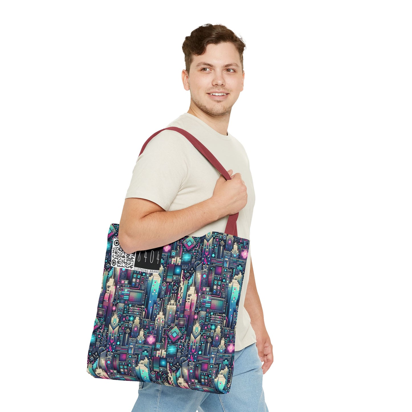 Digital Renaissance Tech-Forward Maximalism Tote Bag - 8404 Design-56