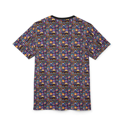 Digital Pop Culture Mashup Maximalist Pop Unisex Cut & Sew Tee - 8404 Design-52