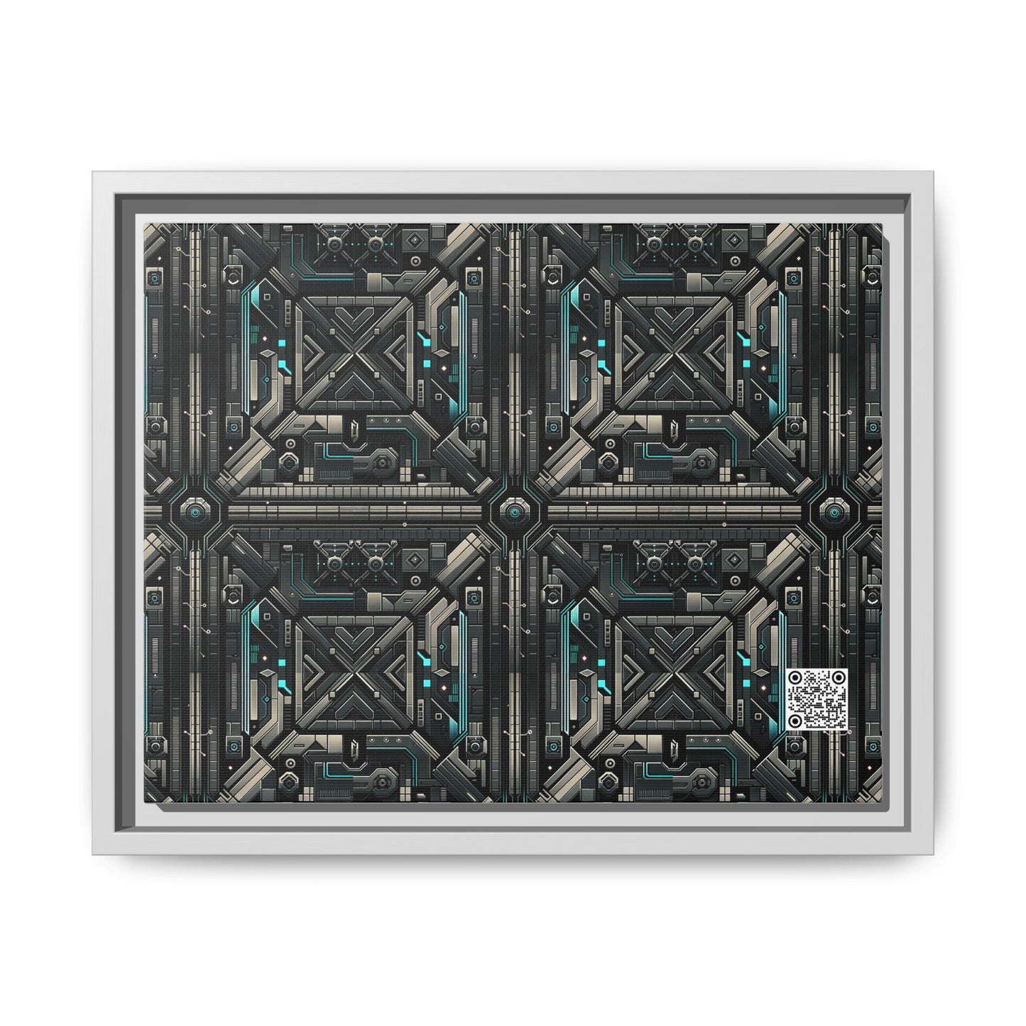 Tech Noir Futuristic Tech Aesthetic with a Dark Twist Matte Canvas, Framed (multi-color) - 8404 Design-59 A