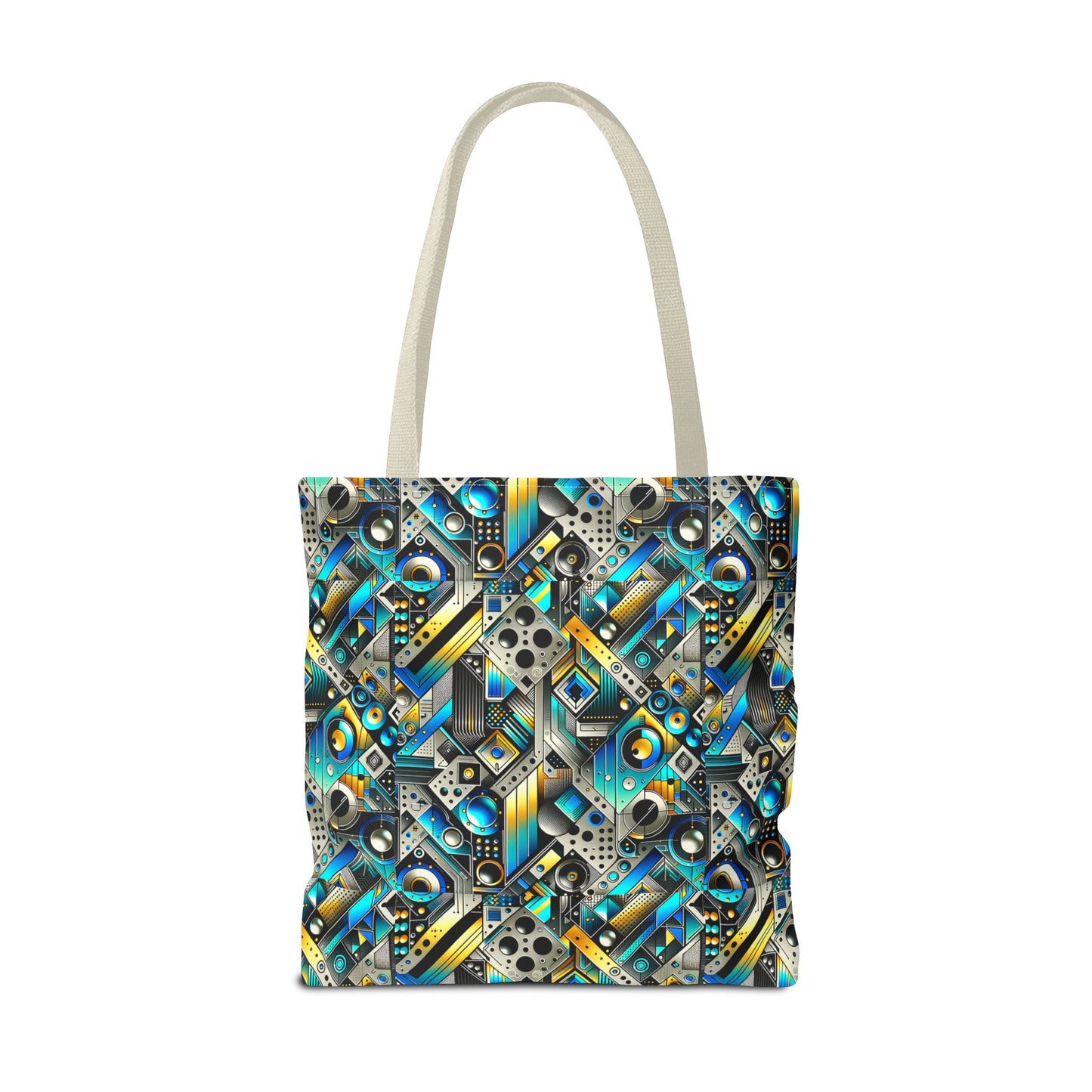 Tech Art Fusion Tech-Forward Streetwear Tote Bag - 8404 Design-50