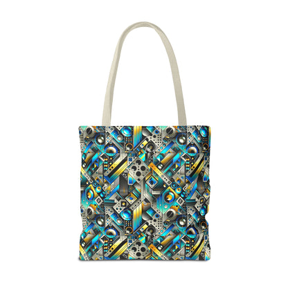 Tech Art Fusion Tech-Forward Streetwear Tote Bag - 8404 Design-50