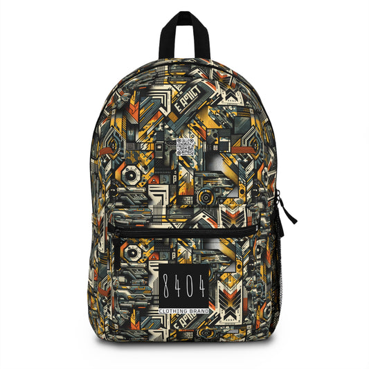 Digital Punk Futuristic Grunge Backpack - 8404 Design-49