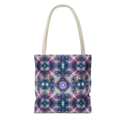 Iridescent Tech Fusion Tech-Forward Streetwear Tote Bag - 8404 Design-61