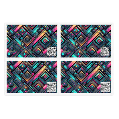 Tech-Inspired Graphics Cyberpunk Cool Sticker Sheets - 8404 Design-67