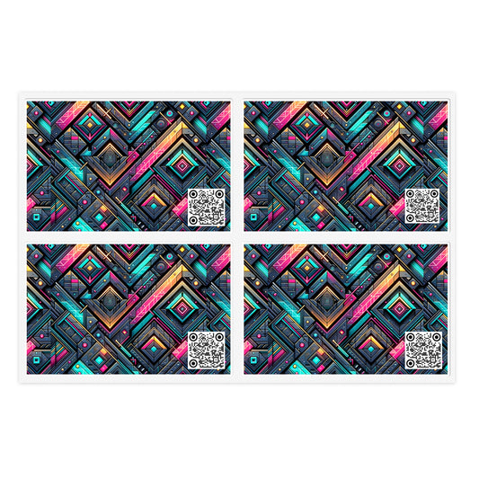 Tech-Inspired Graphics Cyberpunk Cool Sticker Sheets - 8404 Design-67