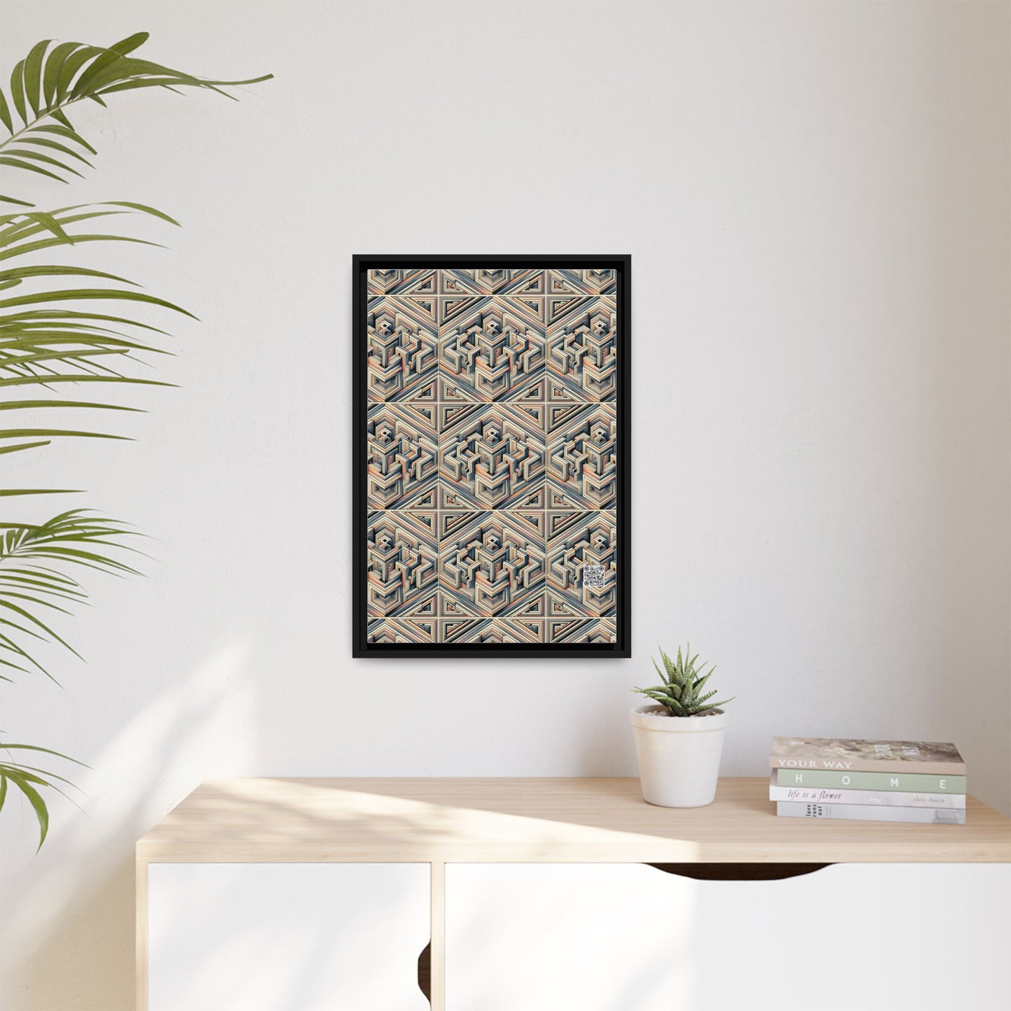 Tech Illusion Graphics Futuristic Artistry Matte Canvas, Framed (multi-color) - 8404 Design-52 B