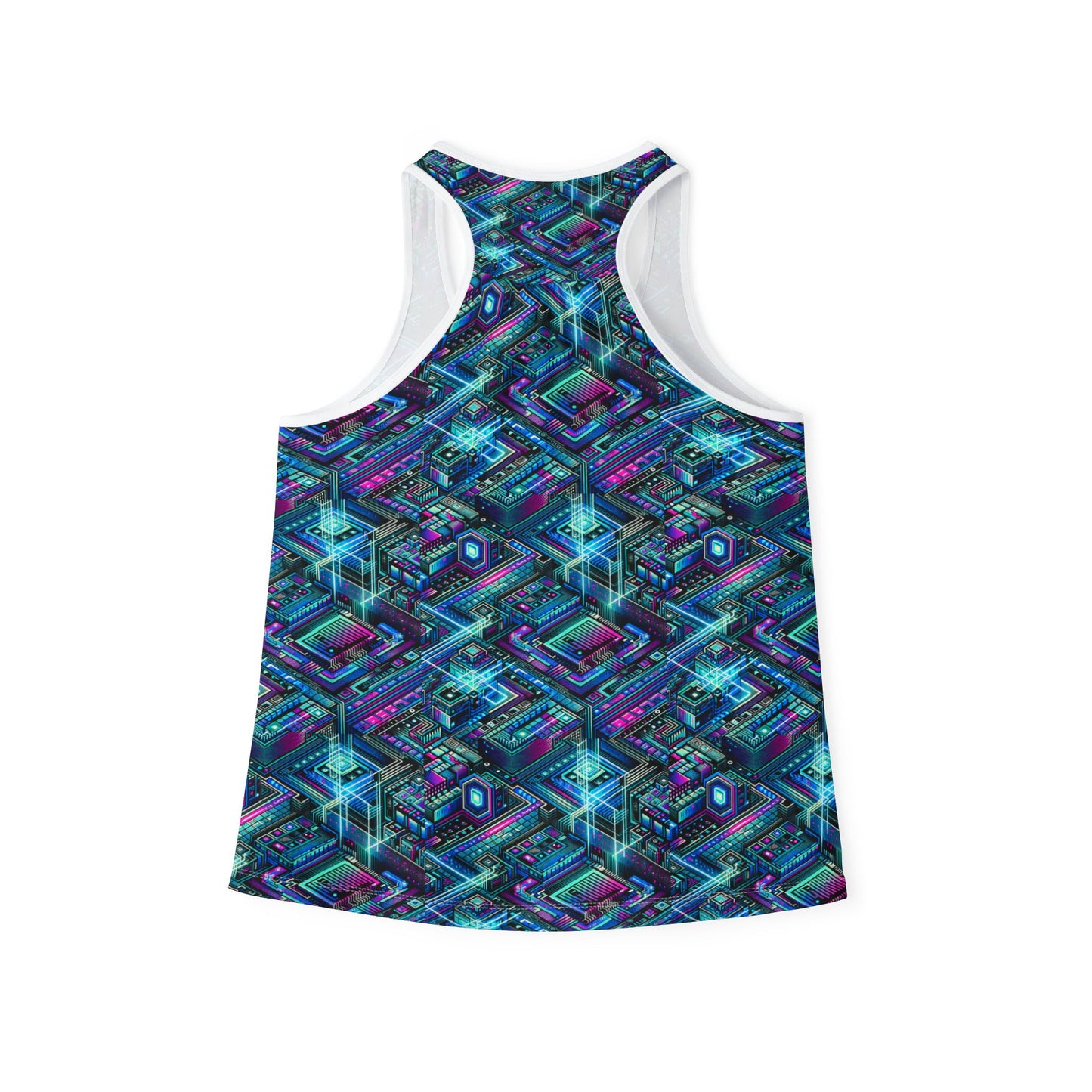 Digital Dreamland Futuristic Tech Aesthetic Women's Tank Top - 8404 Design-42