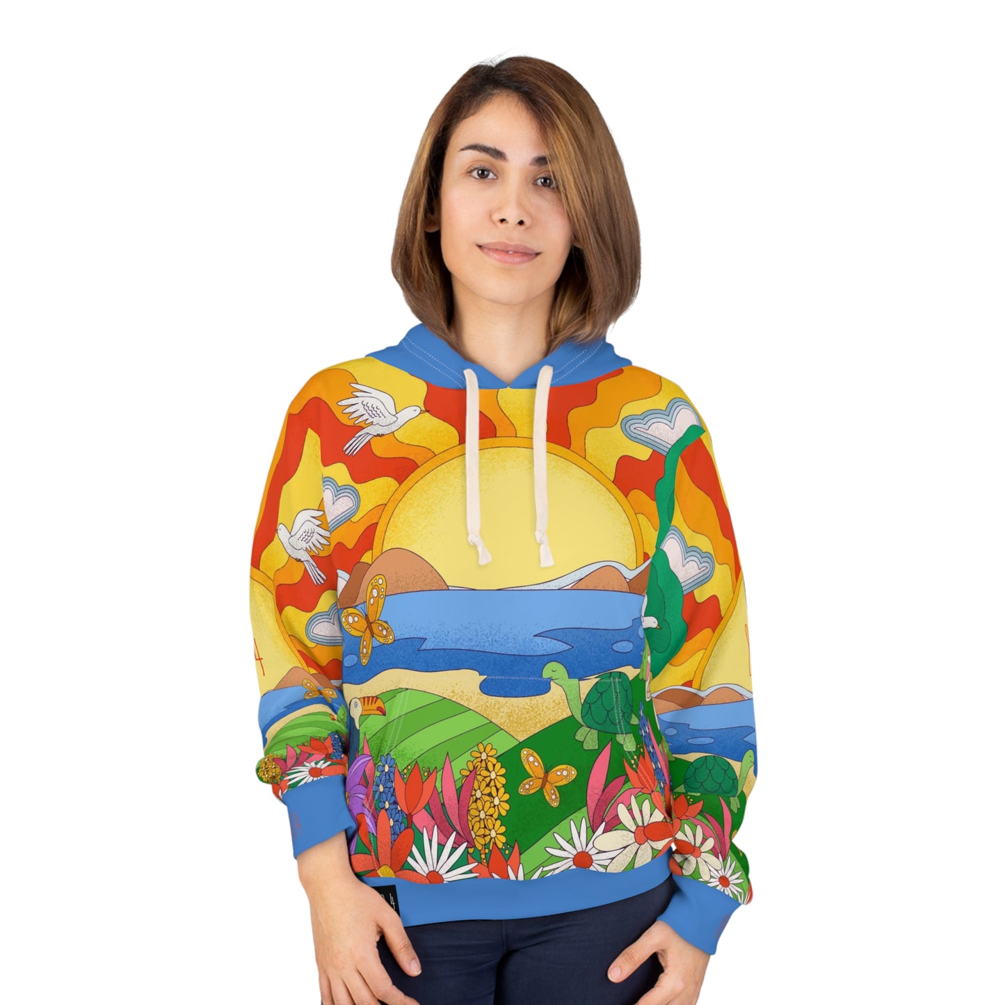 8404's Unisex Adult "A Trip to the Sunset in Blue" Fashion Pullover Hoodie