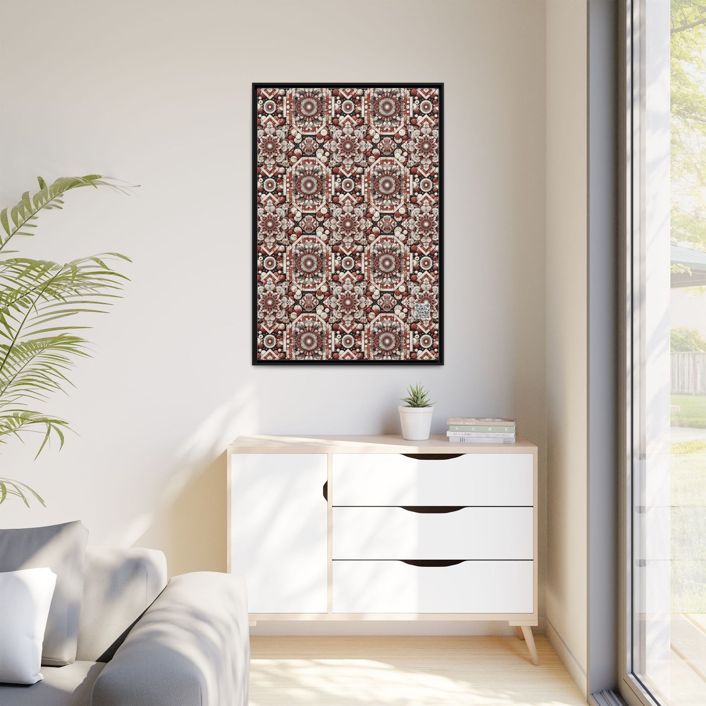 Neo Jomon Sculptural Aesthetics Artisanal Streetwear Matte Canvas, Framed (multi-Color) - 8404 Design-55 A