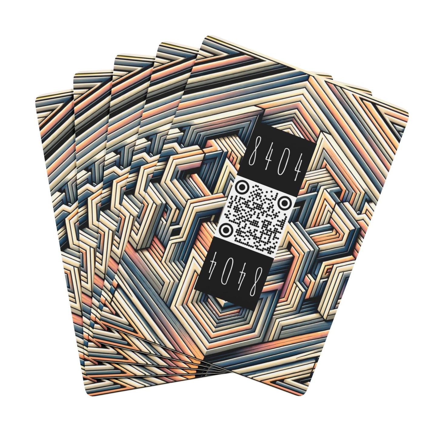 Tech Illusion Graphics Futuristic Artistry Poker Playing Cards - 8404 Design-52 B