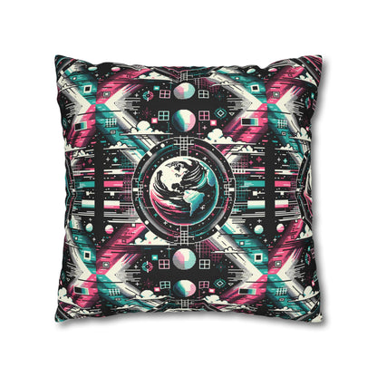 Digital Artistry Digital-native Streetwear Spun Polyester Square Pillowcase - 8404 Design-62
