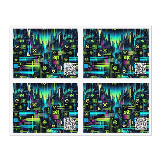 Digital Dystopia Tech Noir Sticker Sheets - 8404 Design-55