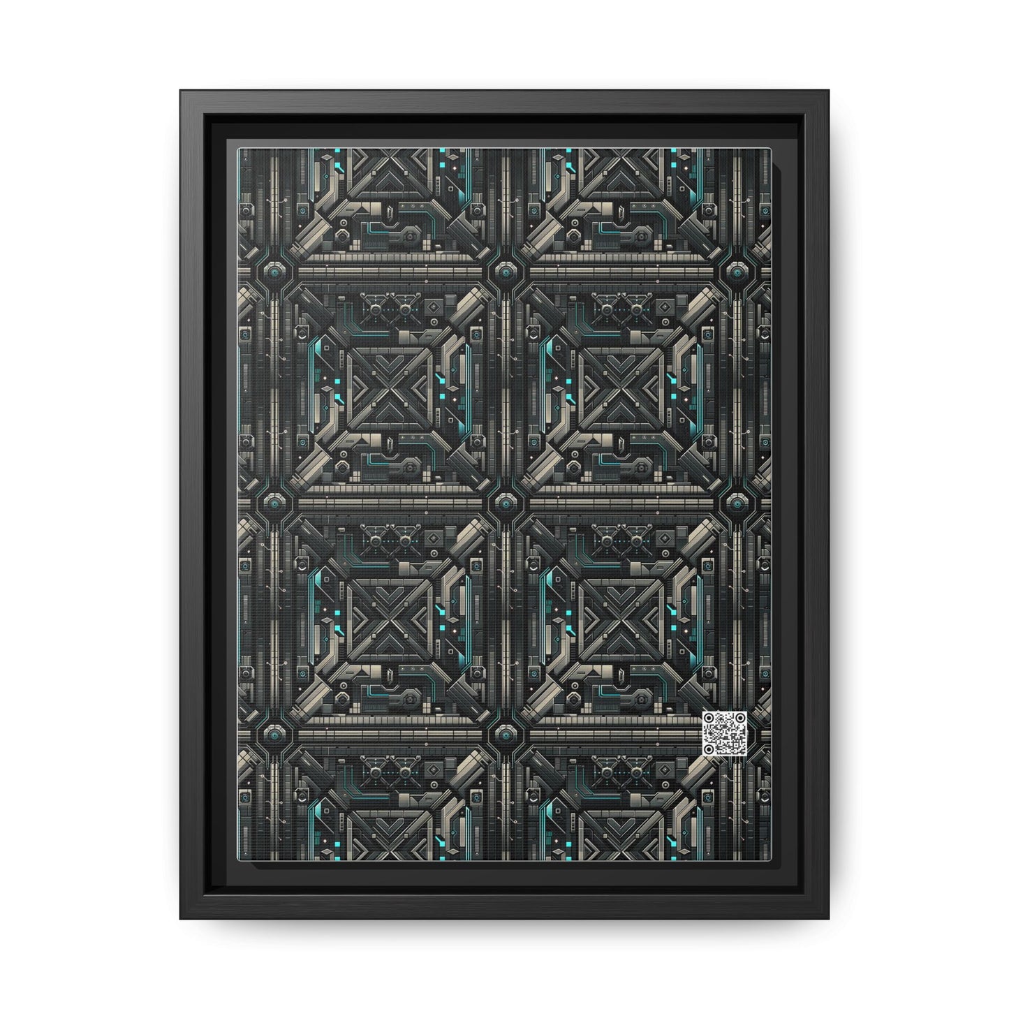 Tech Noir Futuristic Tech Aesthetic with a Dark Twist Matte Canvas, Framed (multi-color) - 8404 Design-59 A