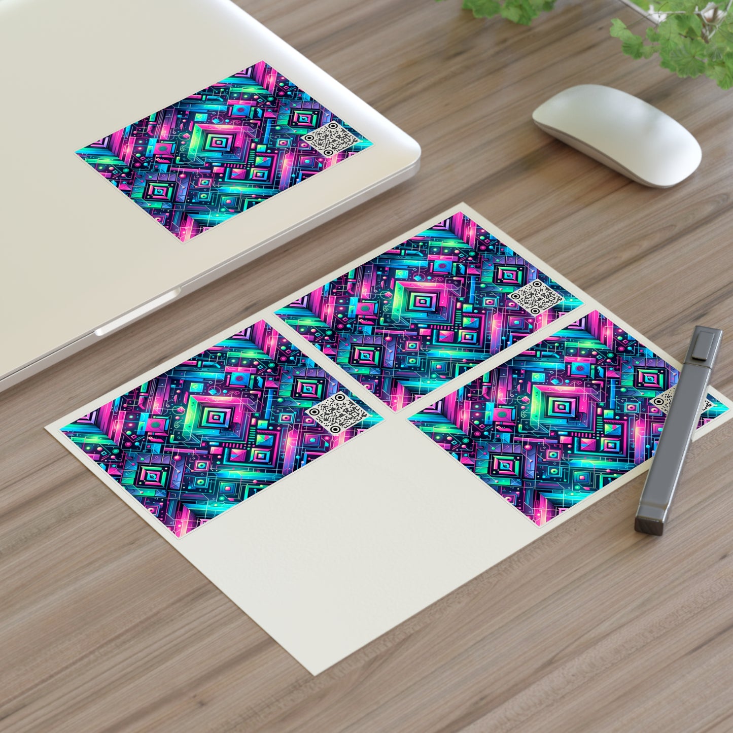 Tech-Infused Graphics Tech-Forward Streetwear Sticker Sheets - 8404 Design-52