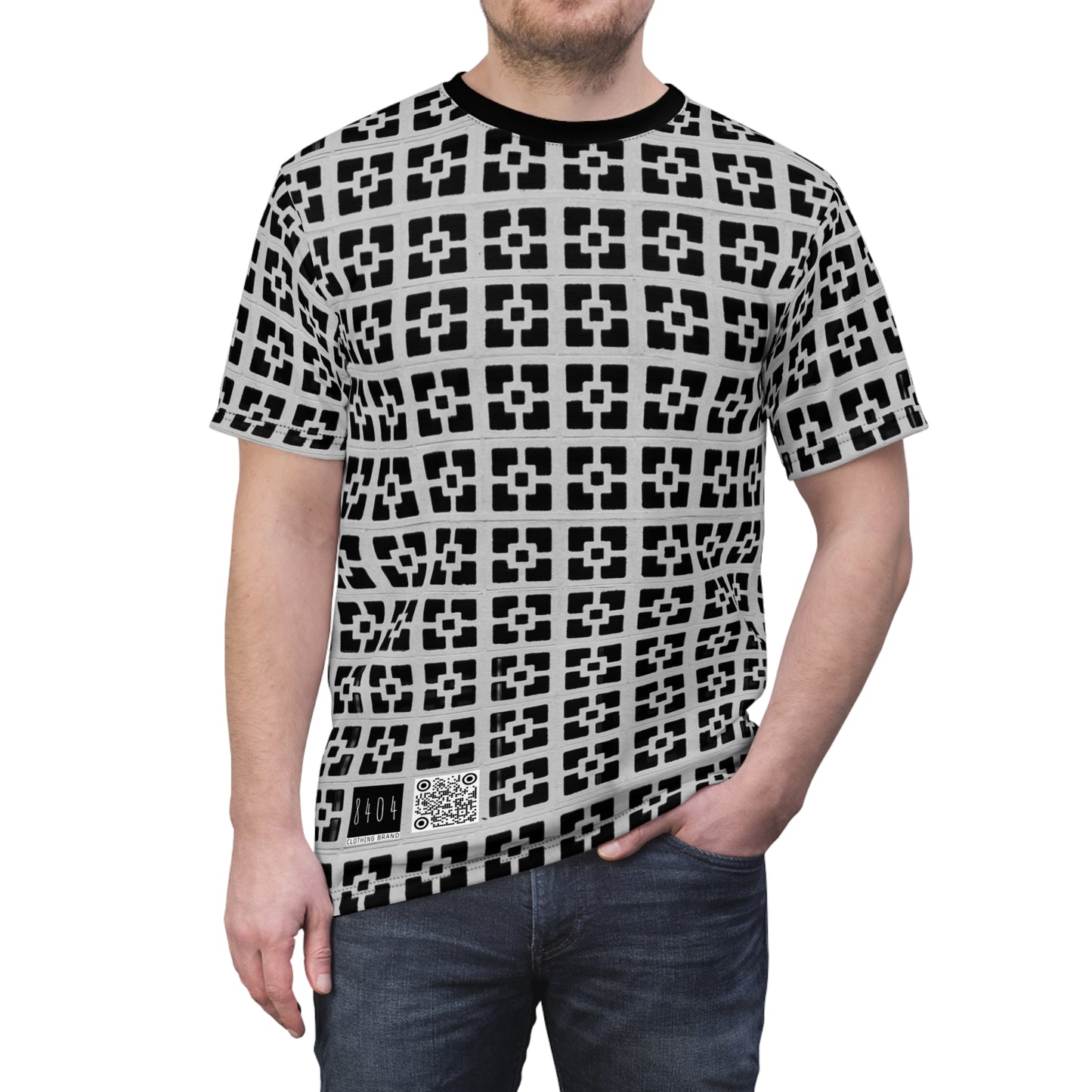 8404 Design Unisex Cut & Sew Tee - "pattern 4 Black" - S/m/l/xl/2xl/3xl T-Shirt