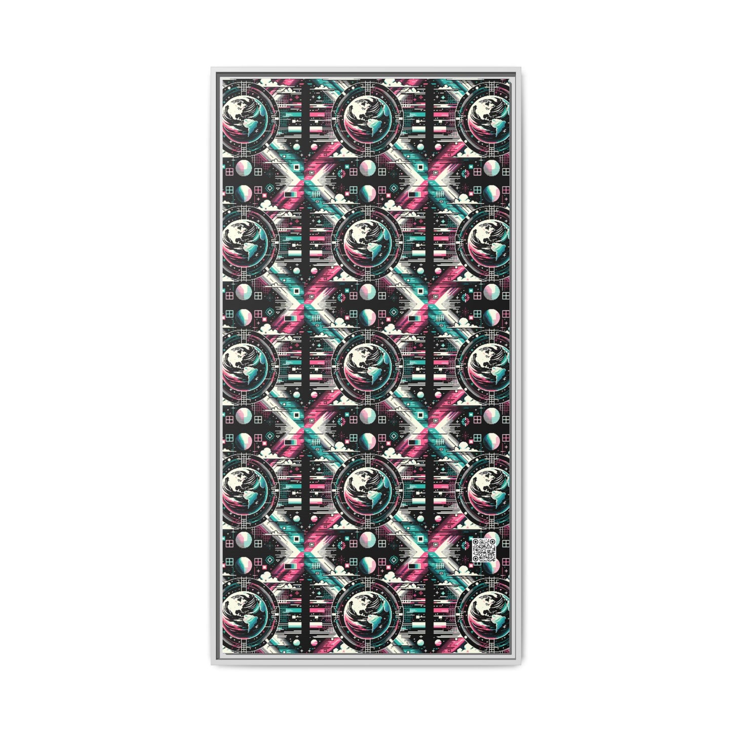 Digital Artistry Digital-native Streetwear Matte Canvas, Framed (multi-color) - 8404 Design-62 B