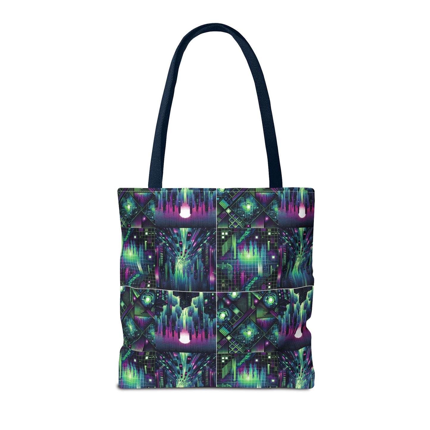 Tech Noir Aesthetics Tech-Forward Urban Dystopia Tote Bag - 8404 Design-54