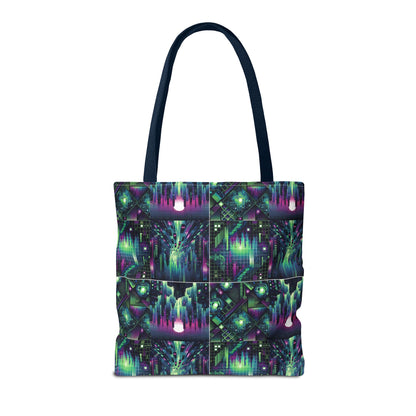 Tech Noir Aesthetics Tech-Forward Urban Dystopia Tote Bag - 8404 Design-54