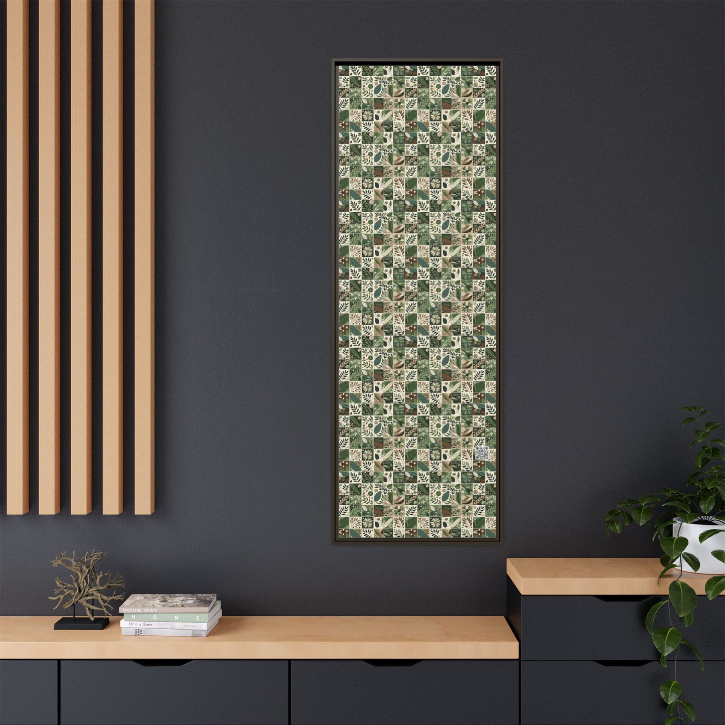 Streetwear Sustainability Environmentally Conscious Streetwear with a Natural Aesthetic Matte Canvas, Framed (multi-color) - 8404 Design-57 B