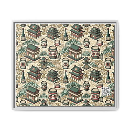 Cultural Artisanal Fusion Contemporary Cultural Elegance Matte Canvas, Framed (multi-Color) - 8404 Design-68 B