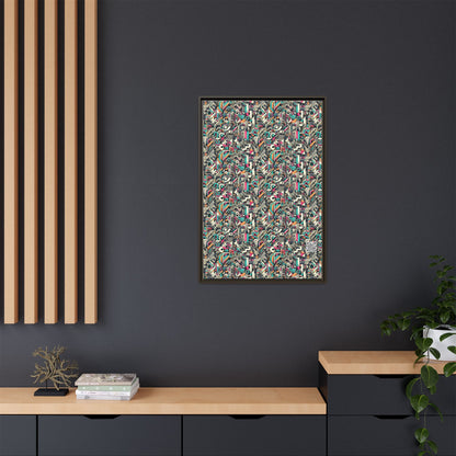 Digital Street Art Urban Street Style Matte Canvas, Framed (multi-color) - 8404 Design-74 A