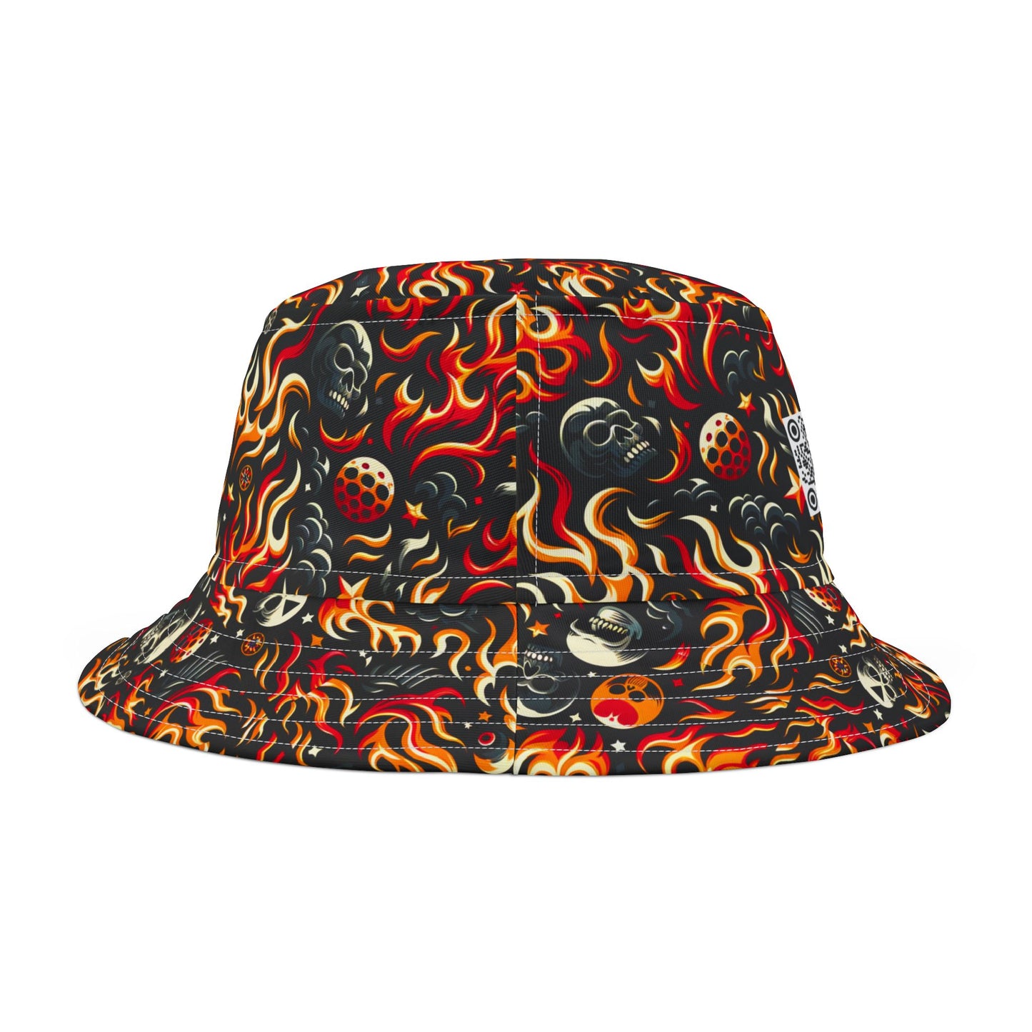 Flame Graphics Maximalist Streetwear Bucket Hat - 8404 Design-76
