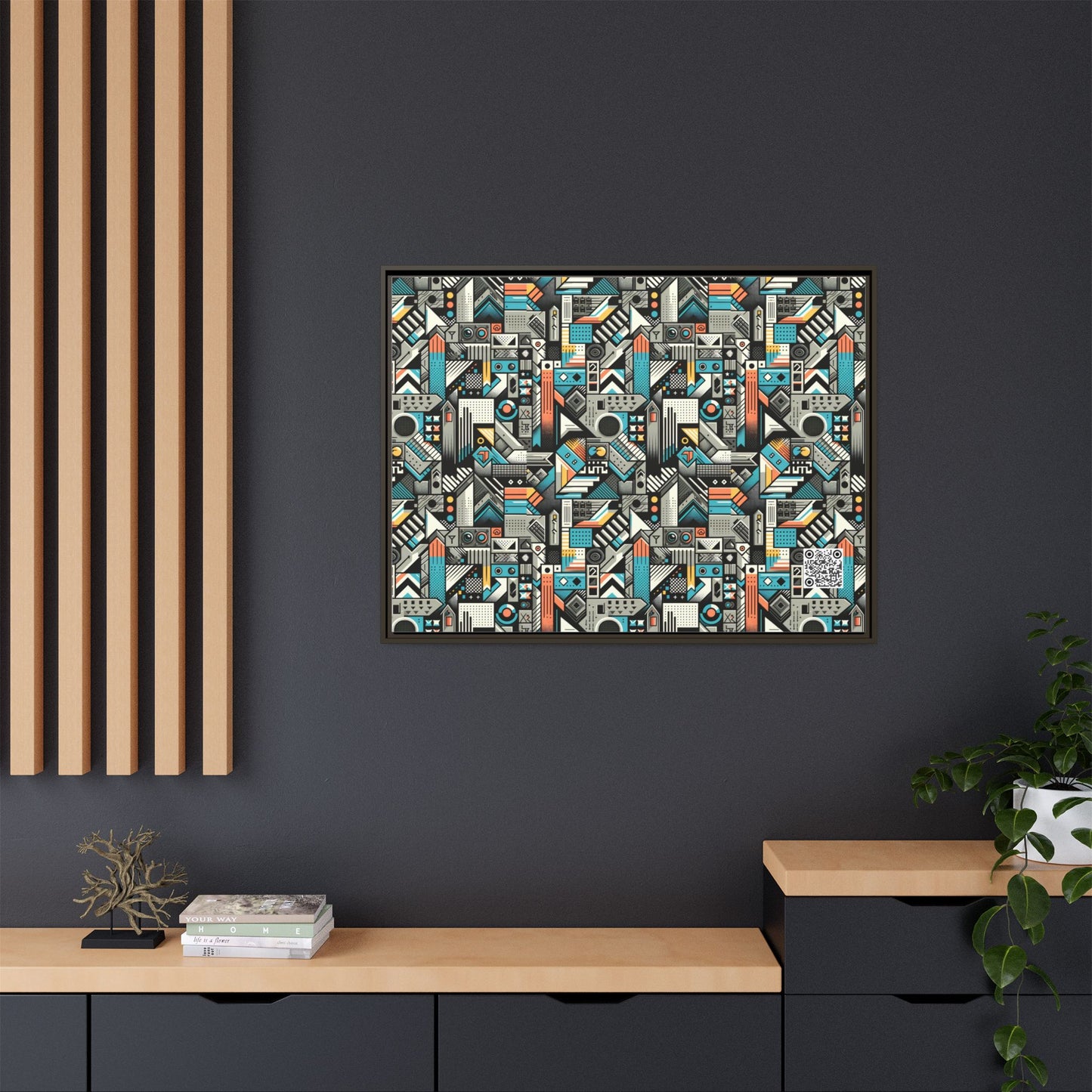 Digital Street Art Urban Street Style Matte Canvas, Framed (multi-color) - 8404 Design-81 A