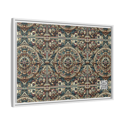 Urban Renaissance Historical Fusion With Street Edge Matte Canvas, Framed (multi-Color) - 8404 Design-57 A