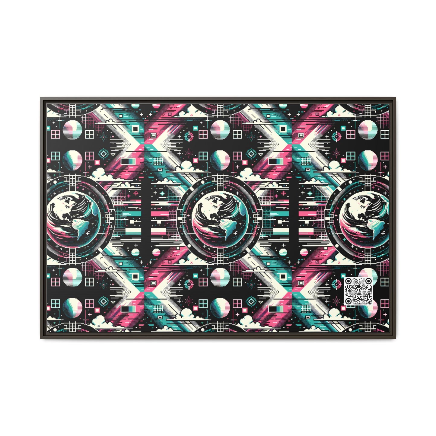 Digital Artistry Digital-native Streetwear Matte Canvas, Framed (multi-color) - 8404 Design-62 A