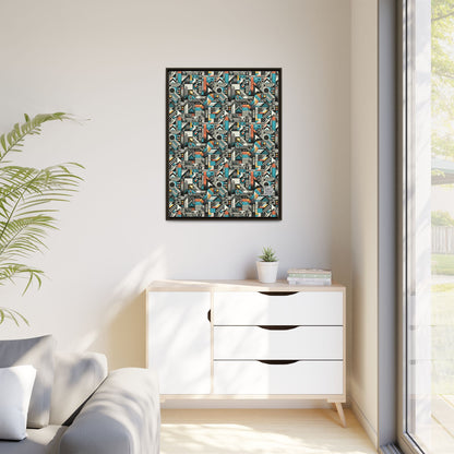 Digital Street Art Urban Street Style Matte Canvas, Framed (multi-color) - 8404 Design-81 A