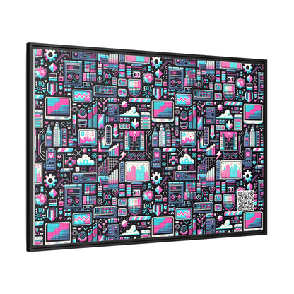 Digital Rebellion Youthful Streetwear with a Rebellious Digital Twist Matte Canvas, Framed (multi-color) - 8404 Design-71 A
