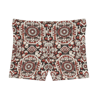 Neo Jomon Sculptural Aesthetics Artisanal Streetwear Women's Shorts - 8404 Design-55