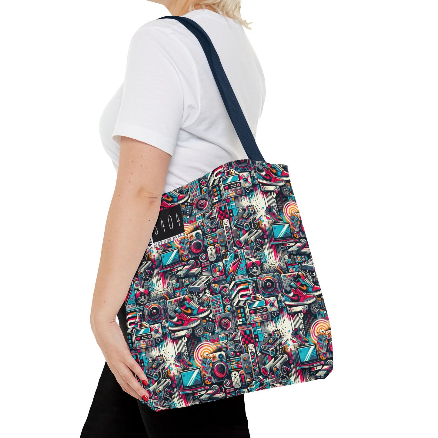 Urban Graffiti Fusion Eclectic Street Art Meets Modern Tech Culture Tote Bag - 8404 Design-50
