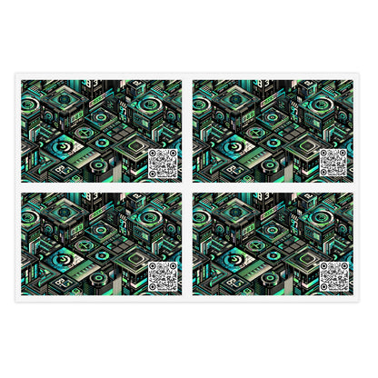 Tech-Inspired Graphic Tees Tech-Forward Streetwear Sticker Sheets - 8404 Design-56