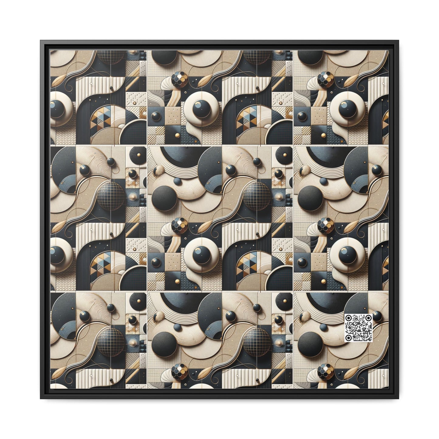 Tech-forward Luxe Streetwear Tech Luxe Fusion Matte Canvas, Framed (multi-color) - 8404 Design-71 A