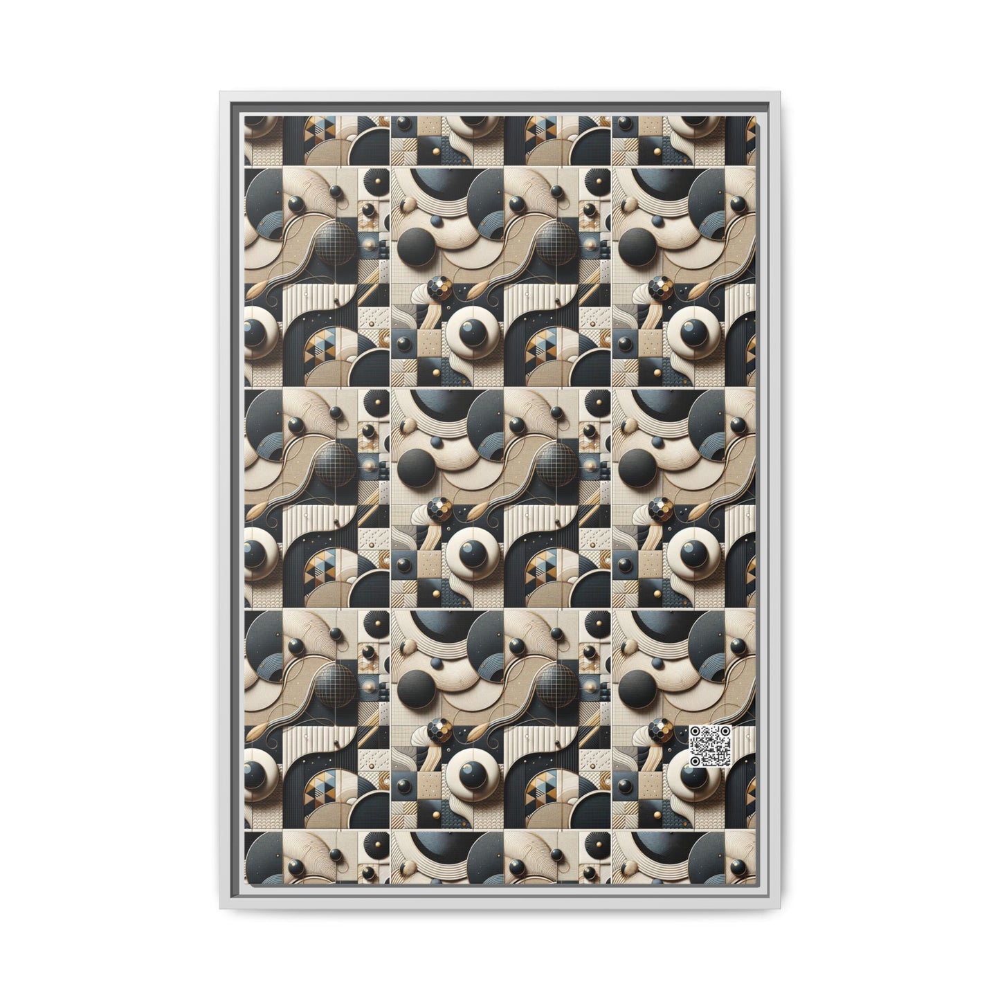 Tech-forward Luxe Streetwear Tech Luxe Fusion Matte Canvas, Framed (multi-color) - 8404 Design-71 A