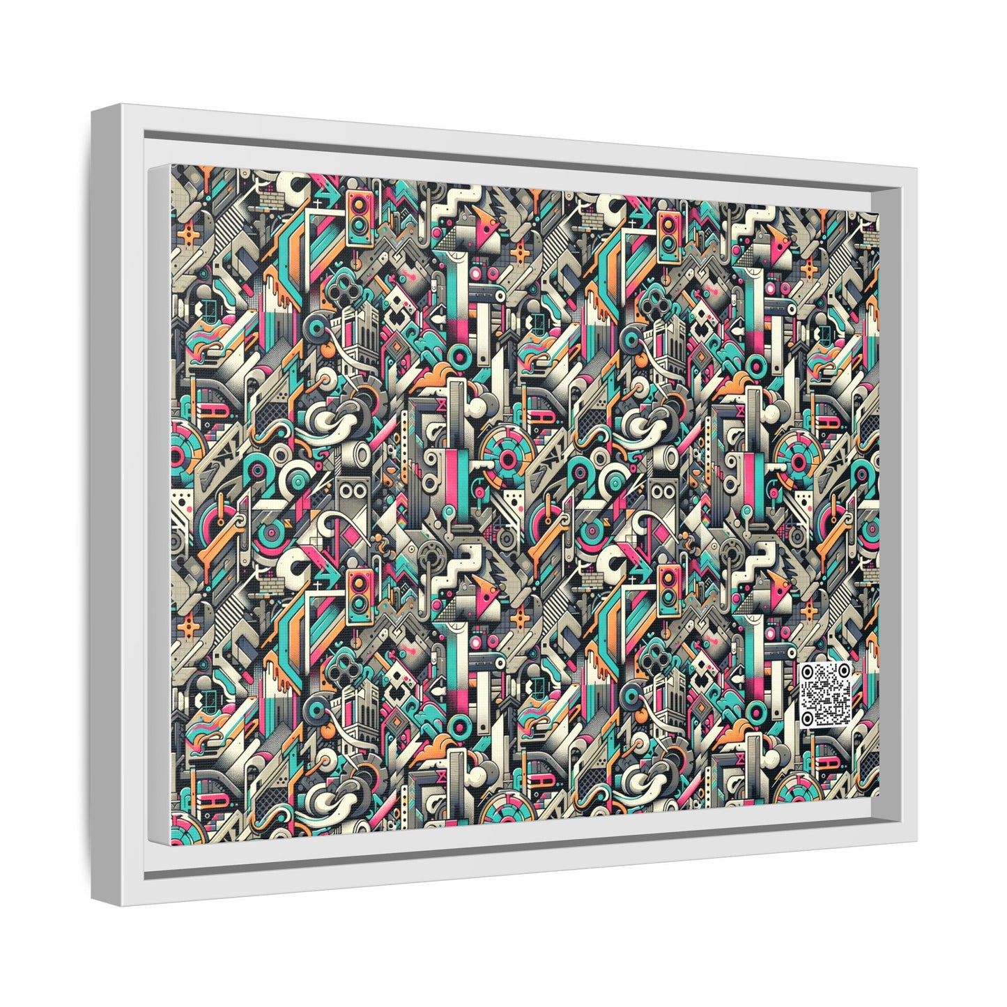 Digital Street Art Urban Street Style Matte Canvas, Framed (multi-color) - 8404 Design-74 A