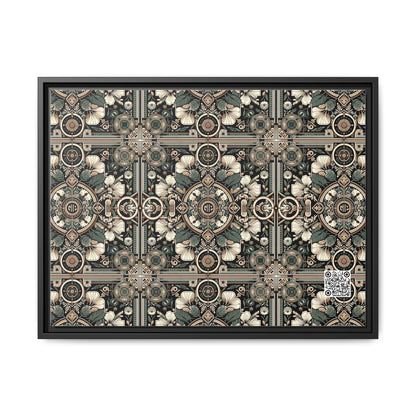 Cyber Garden Party Tech Garden Extravaganza Matte Canvas, Framed (multi-Color) - 8404 Design-66 A