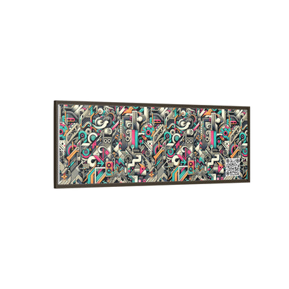 Digital Street Art Urban Street Style Matte Canvas, Framed (multi-color) - 8404 Design-74 B