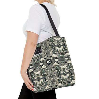 Cyber Garden Party Tech Garden Extravaganza Tote Bag - 8404 Design-54