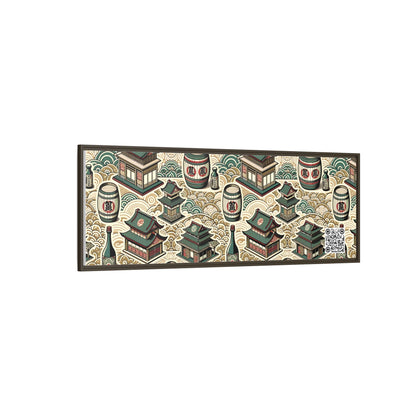 Cultural Artisanal Fusion Contemporary Cultural Elegance Matte Canvas, Framed (multi-Color) - 8404 Design-68 B