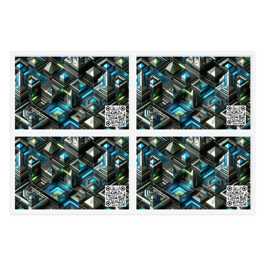 Tech-Infused Futurism Futuristic Tech Sticker Sheets - 8404 Design-61