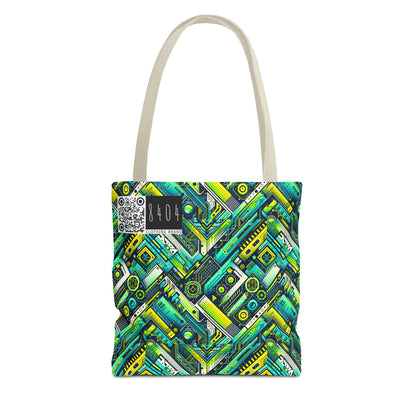 Tech-Infused Neon Tech-Forward Streetwear Tote Bag - 8404 Design-52