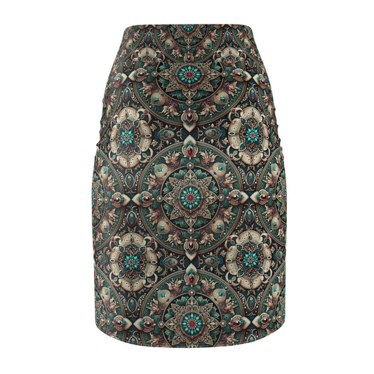 Neo-Dandyism Modern Dandy Streetwear Women's Pencil Skirt - 8404 Design-56