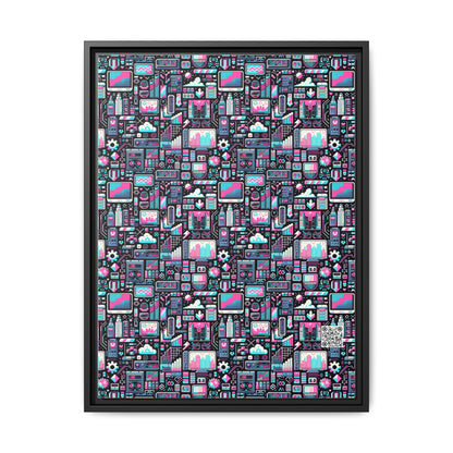 Digital Rebellion Youthful Streetwear with a Rebellious Digital Twist Matte Canvas, Framed (multi-color) - 8404 Design-71 A