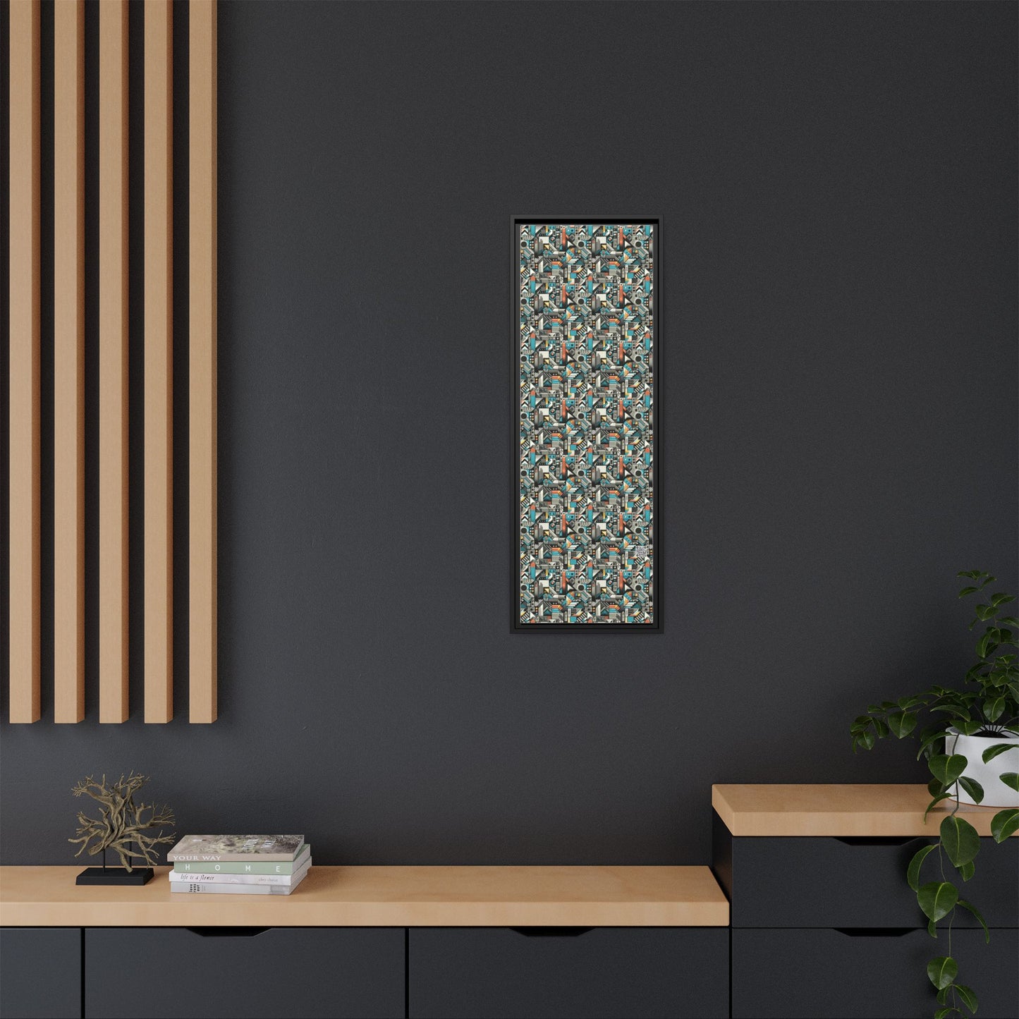 Digital Street Art Urban Street Style Matte Canvas, Framed (multi-color) - 8404 Design-81 B