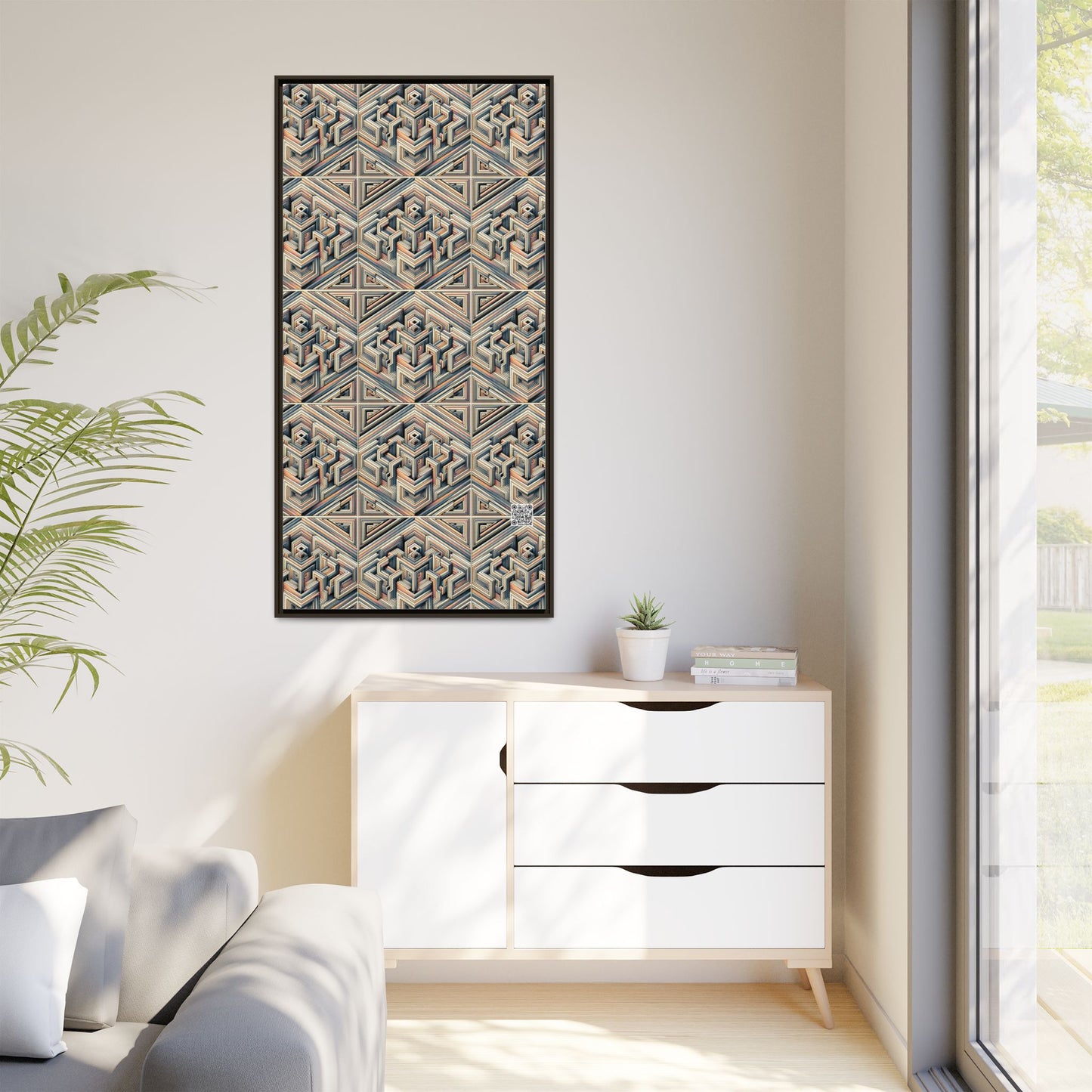 Tech Illusion Graphics Futuristic Artistry Matte Canvas, Framed (multi-color) - 8404 Design-52 B